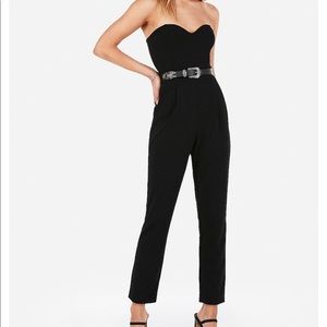 Sweetheart neckline Black Jumpsuit